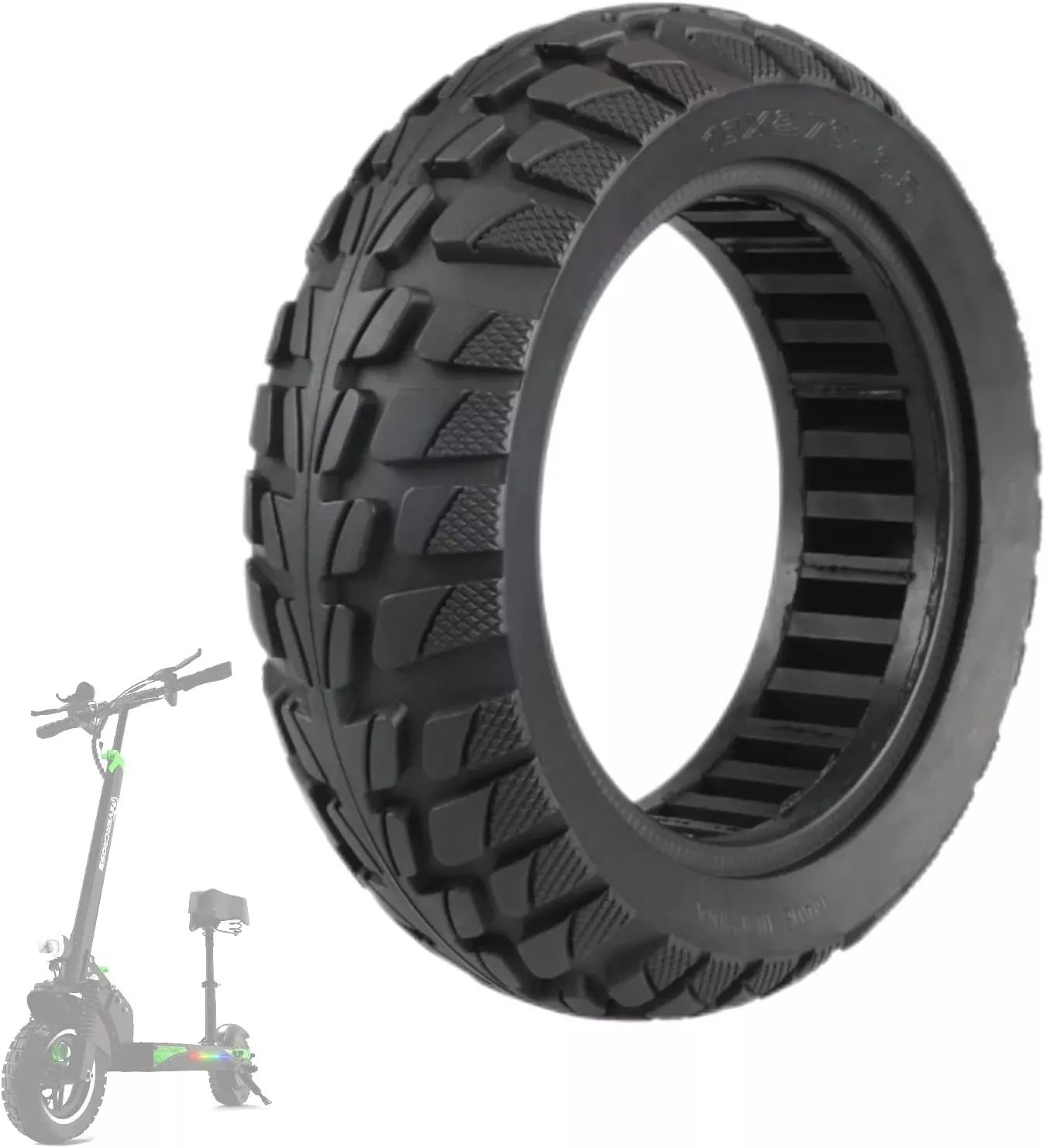 10 Inch Solid Tire 10X2.7 Tire for Hover-1 Alpha JOYOR S Hiboy Titan PRO Scooter 70/65-6.5 Tubeless Puncture-Proof Tire, Explosion-Proof Solid Tires, Shockproof Super-Grip Design