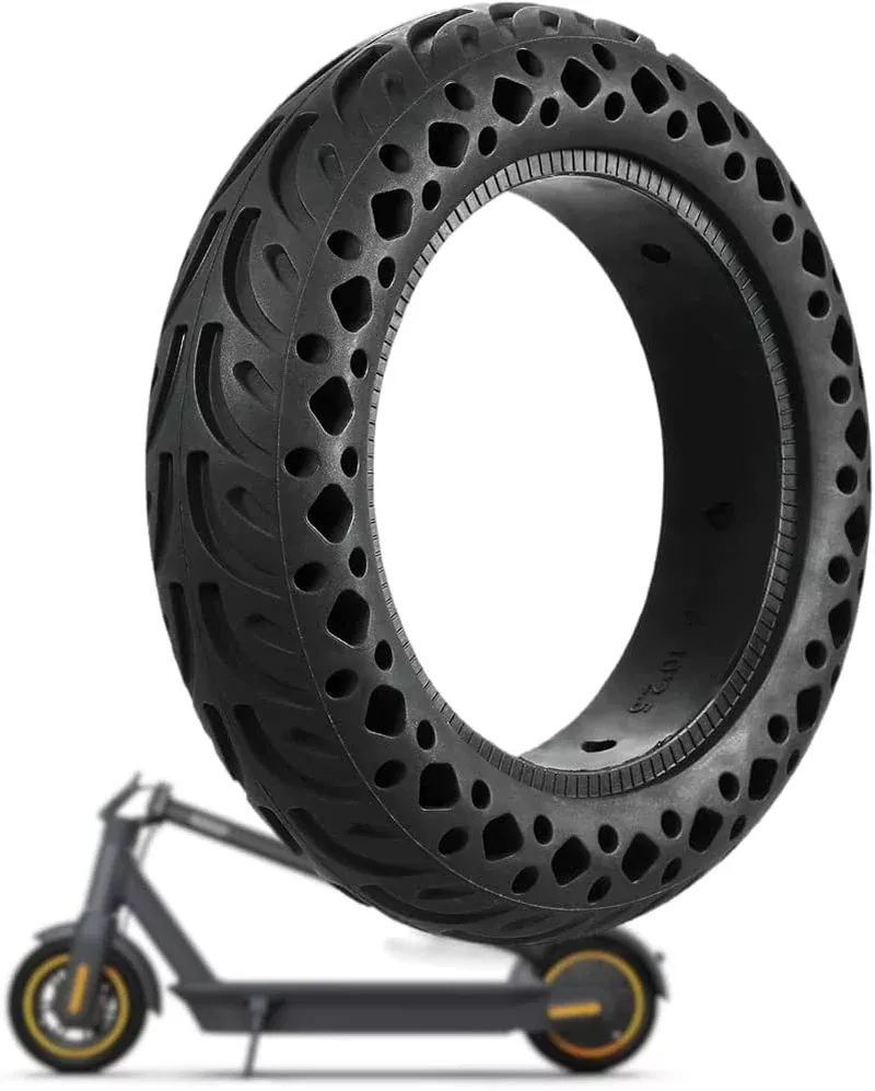 10 Inch Tire 10X2.5 Plosion-Proof Honeycomb Solid Tire Anti-Skid Tire Compatible for Segway Ninebot Max G30P G30LP Electric Scooter and Other
