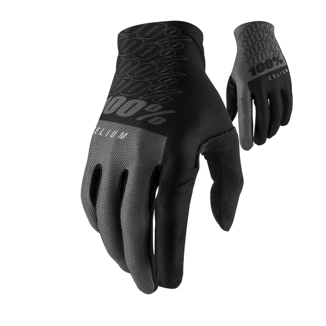 100 Percent Celium Gloves – Black/Grey