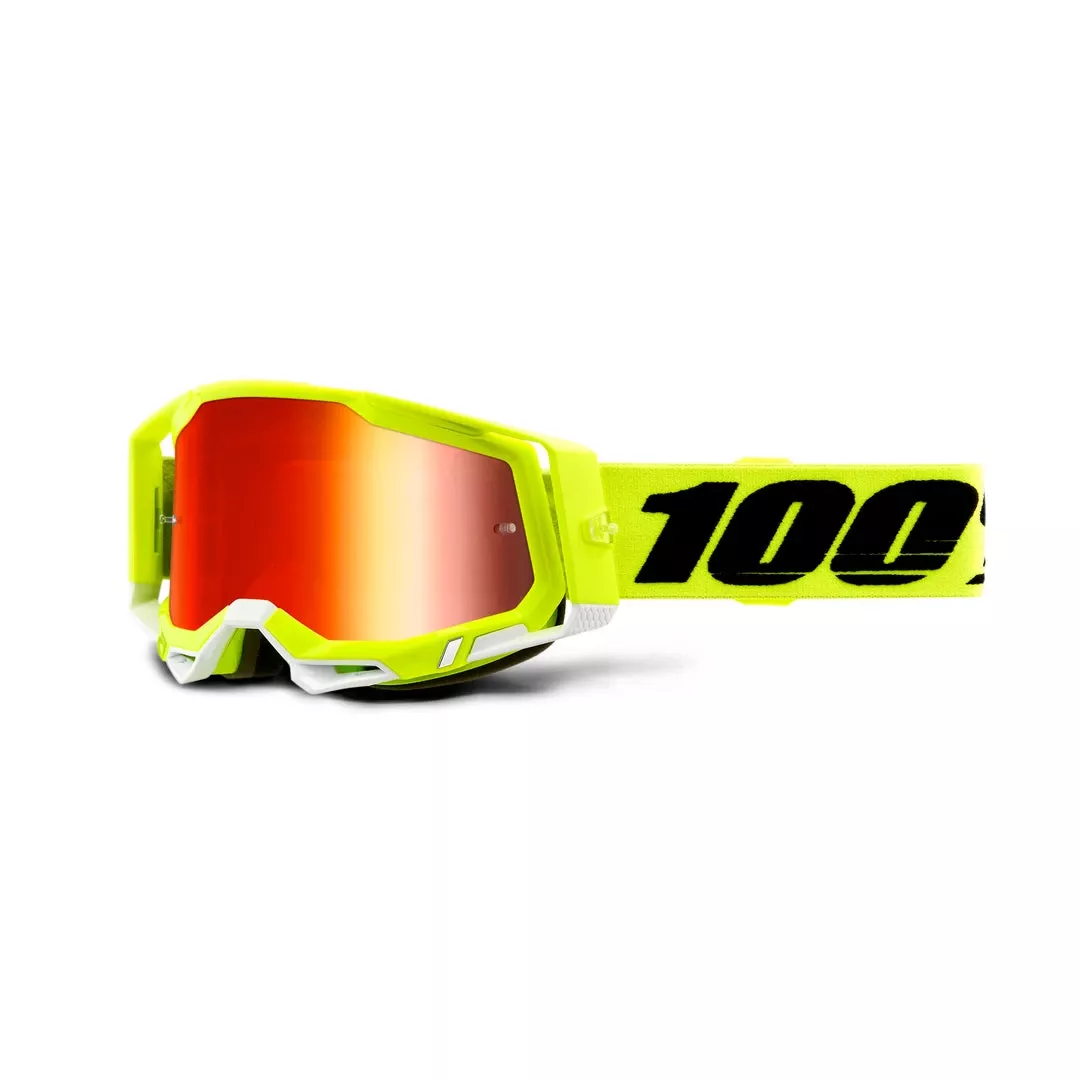 100 Percent Racecraft 2 Goggle Yellow/Mirror Red Lens 100%