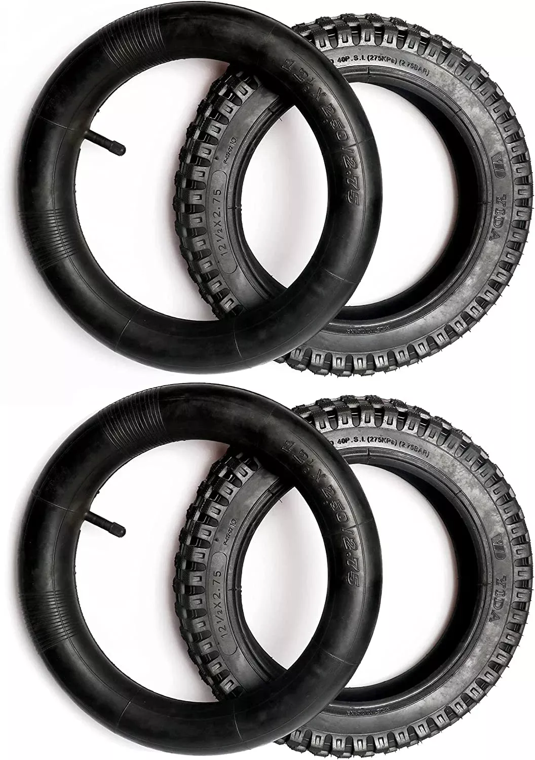 (2 Set)12.5" X 2.75" Scooter Replacement Tires and Inner Tubes - Tires and Inner Tubes for Schwinn and Dynacraft Electric Scooters