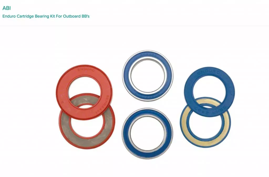 Enduro Cartridge Bearing Kit For Outboard BB's