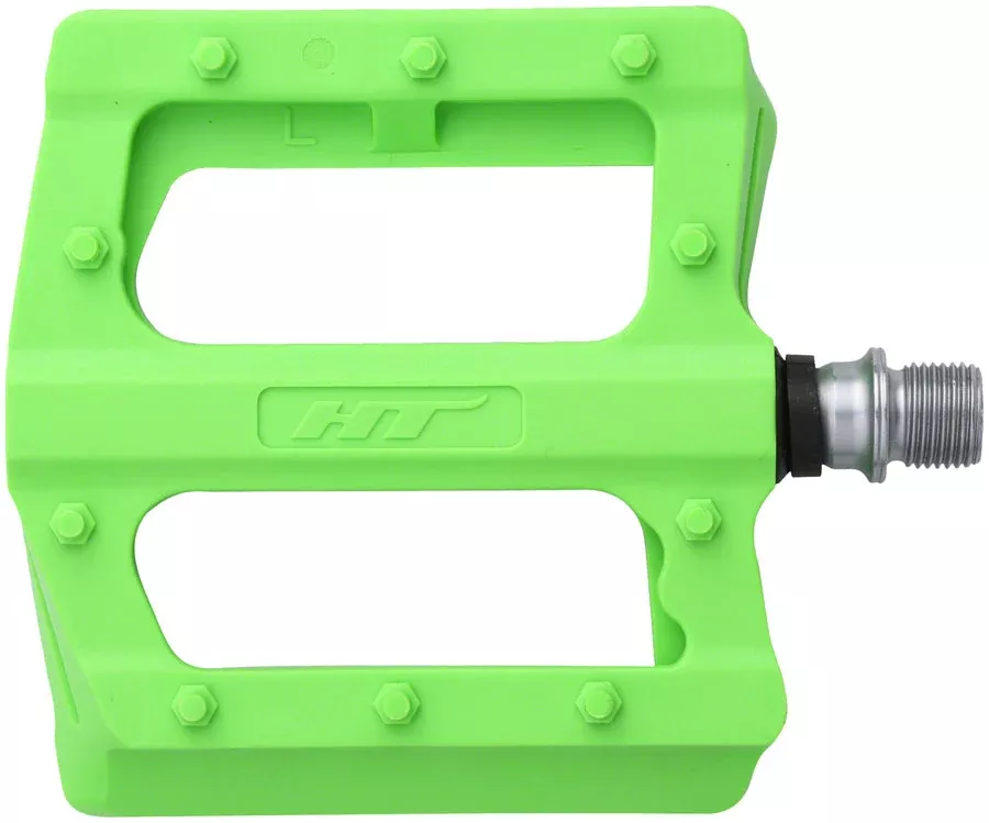 HT Components PA12 Pedals - Platform Composite 9/16" Green